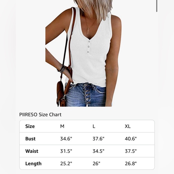 White Ribbed Tank Top - Picture 4 of 4